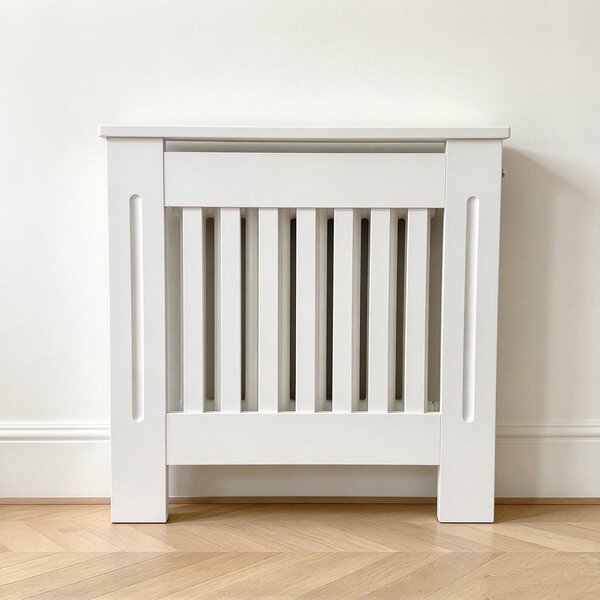 Masca pentru Calorifer PREMIUM XS 82x82x21.5 cm, MDF Vopsit de 21 mm, Alb lucios