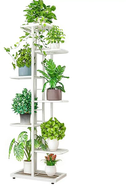 Etajera BAMIR TIP 2, alb, metal, 43x22x126 cm