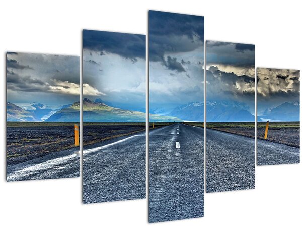 Tablou cu drum în furtună (150x105 cm)