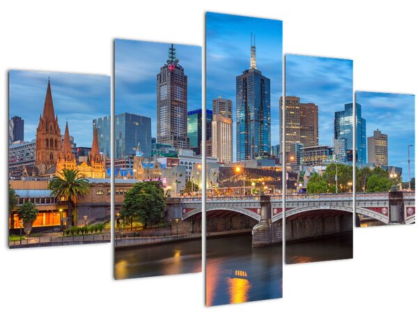 Tablou cu orașul Melbourne (150x105 cm)