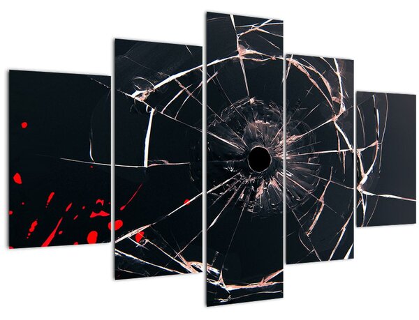 Tablou abstract - sticla spartă (150x105 cm)