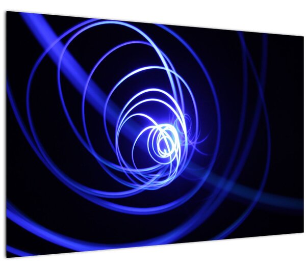 Tablou cu spirale albastre (90x60 cm)