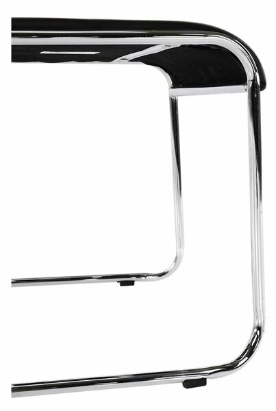 Scaun BULUT, negru, piele ecologica/metal, 50x56x76 cm