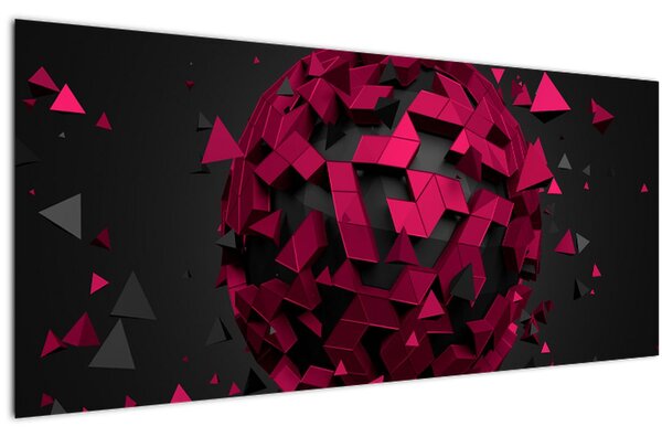 Tablou cu abstracție 3D (120x50 cm)