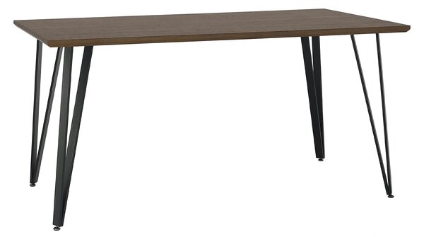 Masa FRIADO, stejar/negru, metal, 150x80x75 cm