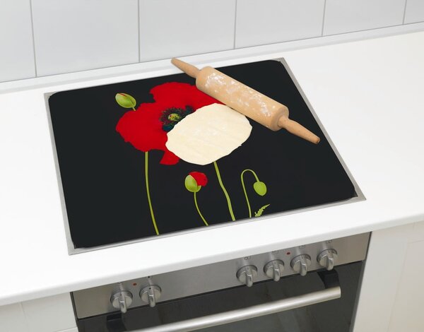 Protecție din sticlă temperată pentru peretele de lângă aragaz 50x56 cm Poppy – Maximex