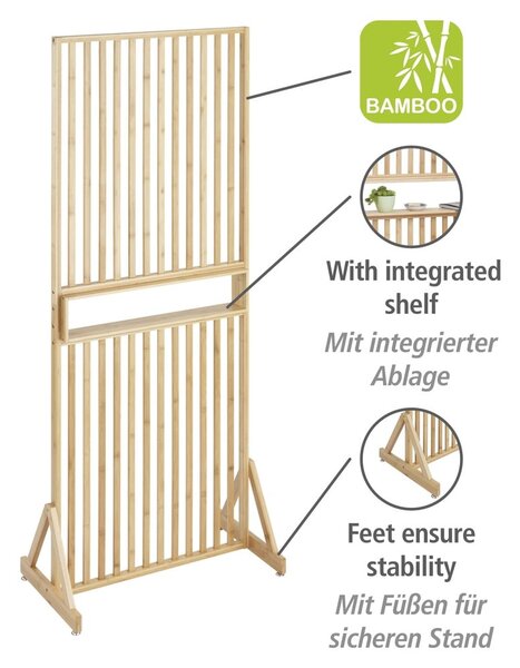 Paravan în culoare naturală din bambus Kailua – Wenko