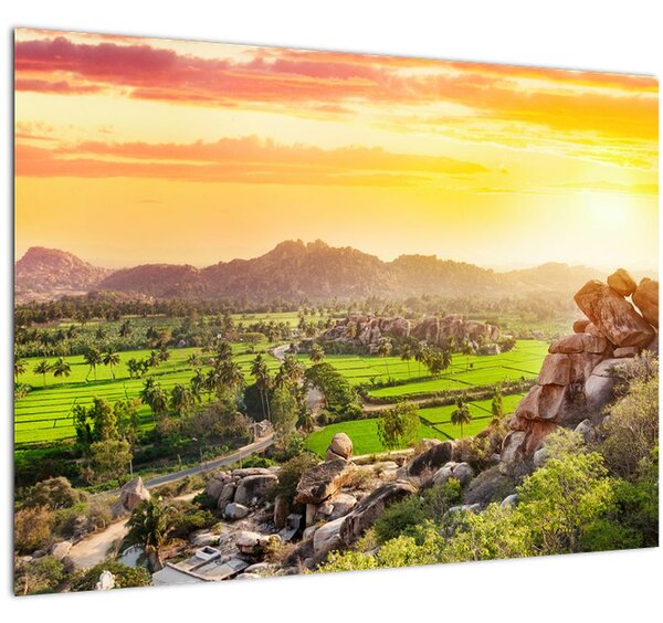 Tablou cu valea Hampi în India (70x50 cm)