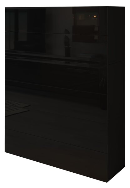Comodă Berny 38 (negru + Negru lucios). Promo -26%. 1041446