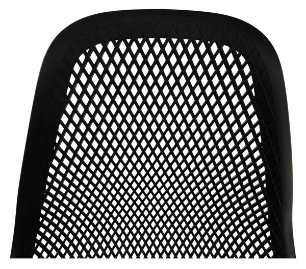 Scaun TEGRA TYP 2, negru, plastic/metal, 37x53x86 cm
