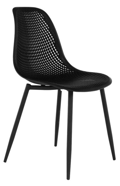 Scaun TEGRA TYP 2, negru, plastic/metal, 37x53x86 cm