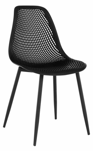 Scaun TEGRA TYP 2, negru, plastic/metal, 37x53x86 cm