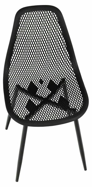 Scaun TEGRA TYP 2, negru, plastic/metal, 37x53x86 cm