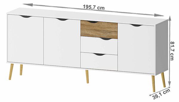 Comodă Oltis 75454 (stejar sonoma + alb). 1034672