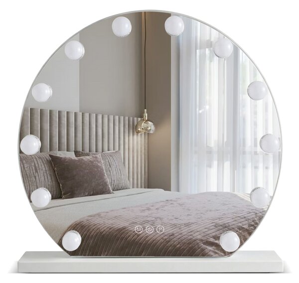 Oglindă LED HOLLYWOOD White 50 cm