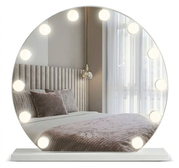 Oglindă LED HOLLYWOOD White 50 cm