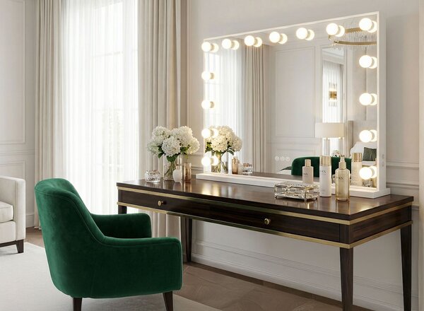 Oglindă LED HOLLYWOOD White 80x60