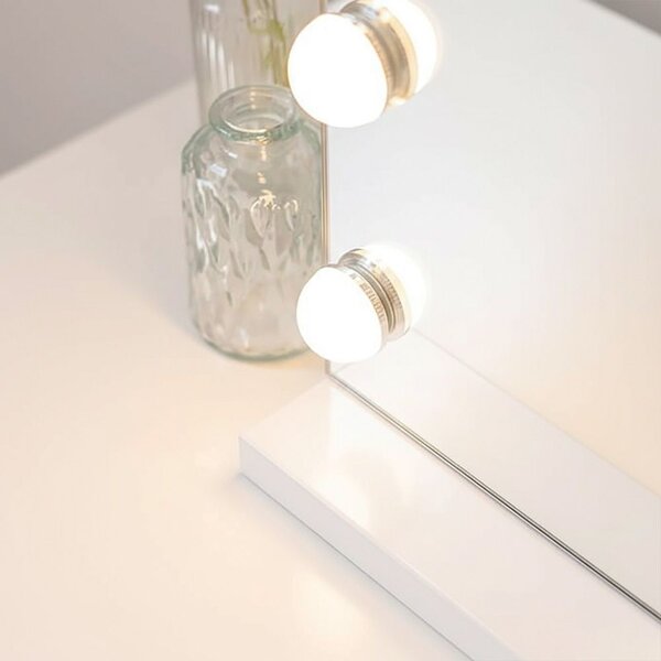 Oglindă LED HOLLYWOOD White 80x60