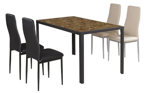 Scaun de sufragerie Collort nova (negru piele ecologică). 772780