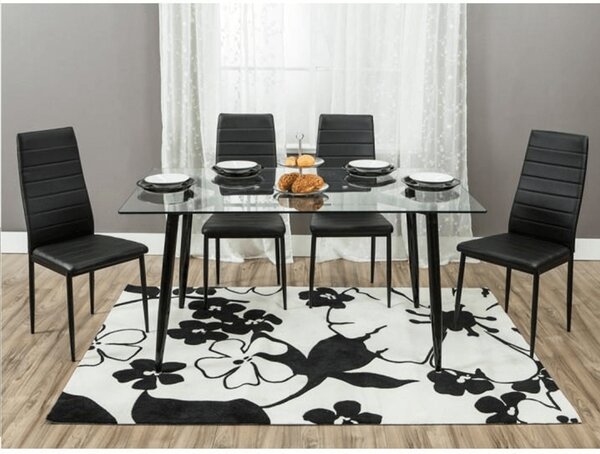 Scaun de sufragerie Collort nova (negru piele ecologică). 772780
