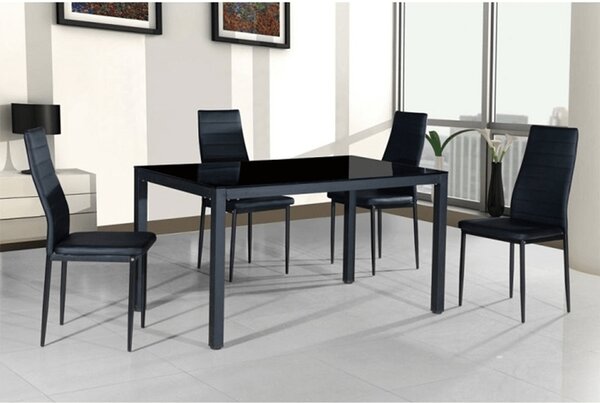 Scaun de sufragerie Collort nova (negru piele ecologică). 772780
