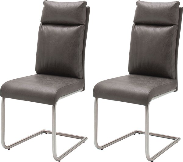 Set 2 scaune PIA gri 45/62/109 cm