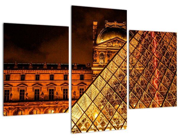 Tablou cu Louvre la Pris (90x60 cm)