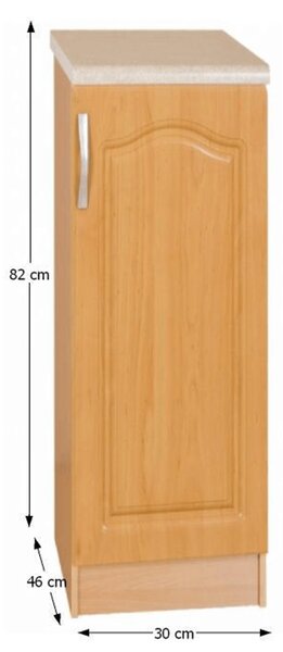Dulap inferior de bucătărie Leite MDF klasik S30/P Arin (D). 788953