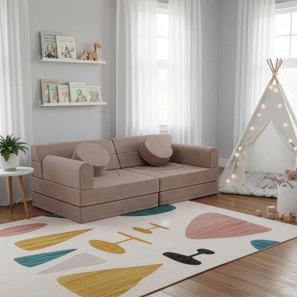 Juskys Canapea pentru copii Kayo 150x75x50 cm - roz
