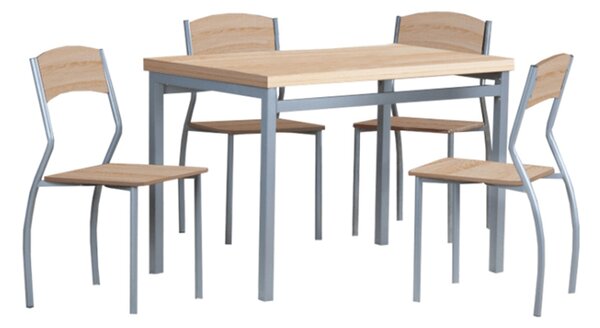 Set masă scaune pentru sufragerie Amalia 1+4 sonoma (pentru 4 persoane). 788369