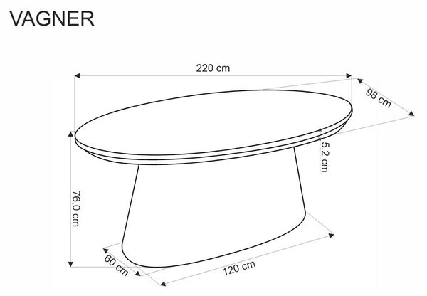 Masă de sufragerie Vaner (nuc) (pentru 8 și mai multe persoane). 1092407