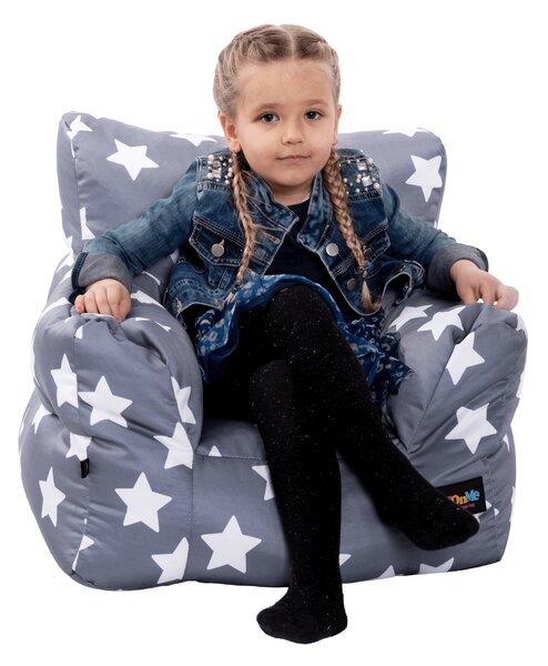 Fotoliu puf Buff Beauty (gri + alb). 1028902