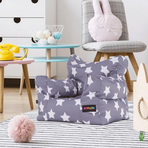 Fotoliu puf Buff Beauty (gri + alb). 1028902