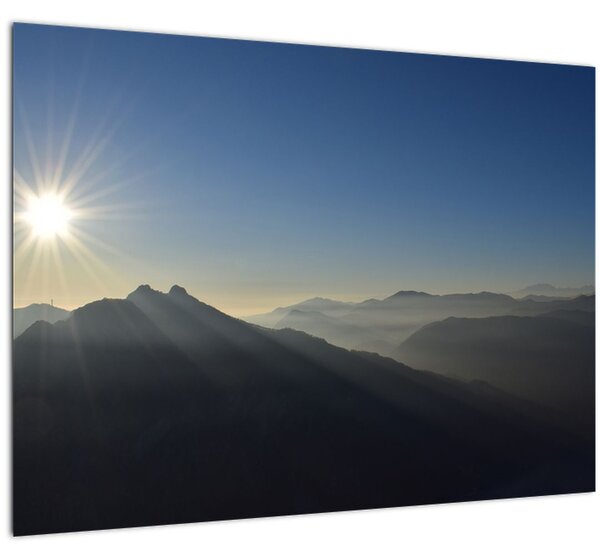 Tablou - Deasupra vârfurilor de munți (70x50 cm)