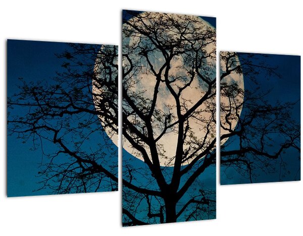 Tablou copacului cu lună plină (90x60 cm)