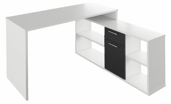 Masă PC Norrix (alb + negru). 808612