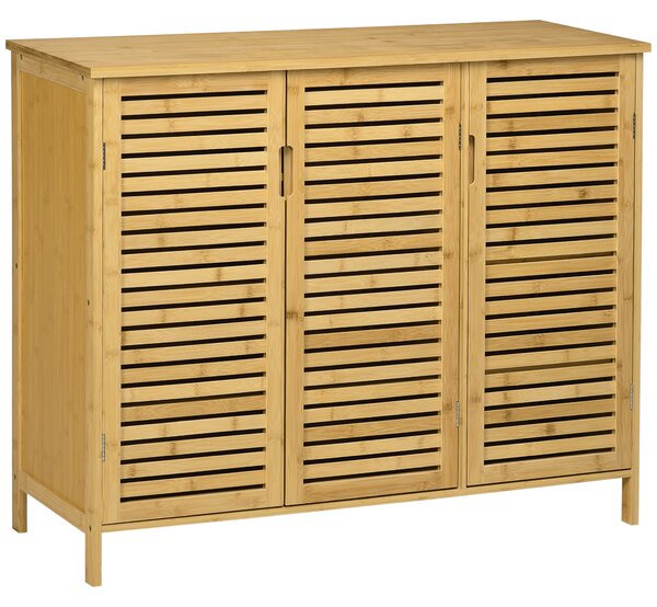 HOMCOM Suport pentru Încălțăminte, Dulap Mobil cu 8 Rafturi, Comodă pentru Încălțăminte, 100x35x80 cm, Lemn Natural | Aosom Romania