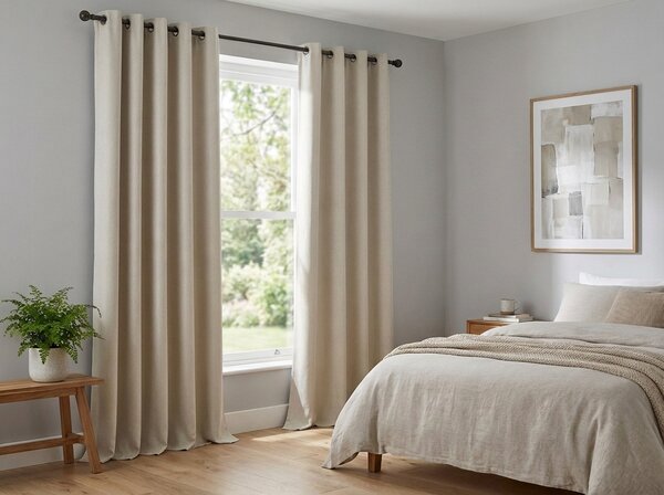 Draperie alb-crem OXFORD 140x250 cm Agatat: Inele metalice