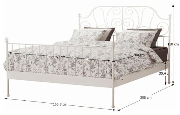 Pat matrimonial 160 cm Plue (cu somieră). 794077