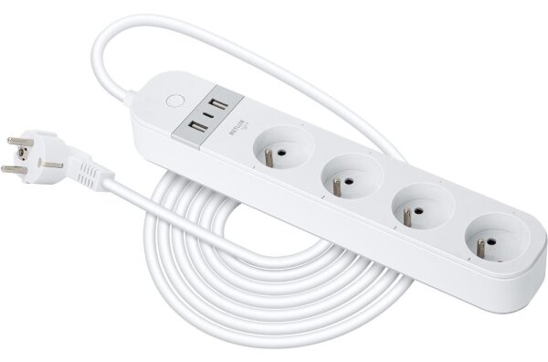 Prelungitor inteligent cu întrerupător Retlux 4Z + 2xUSB-A+1xUSB-C 1,5m Wi-Fi Tuya alb