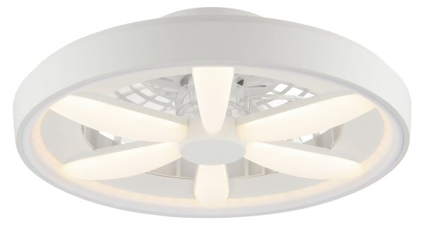 Ventilator LED RGBW de tavan cu lumină Brilliant GAIANO LED/48W/230V alb + telecomandă