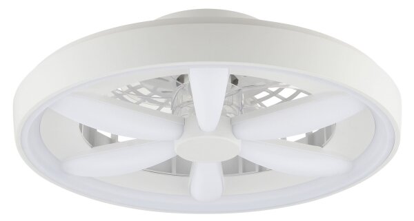 Ventilator LED RGBW de tavan cu lumină Brilliant GAIANO LED/48W/230V alb + telecomandă