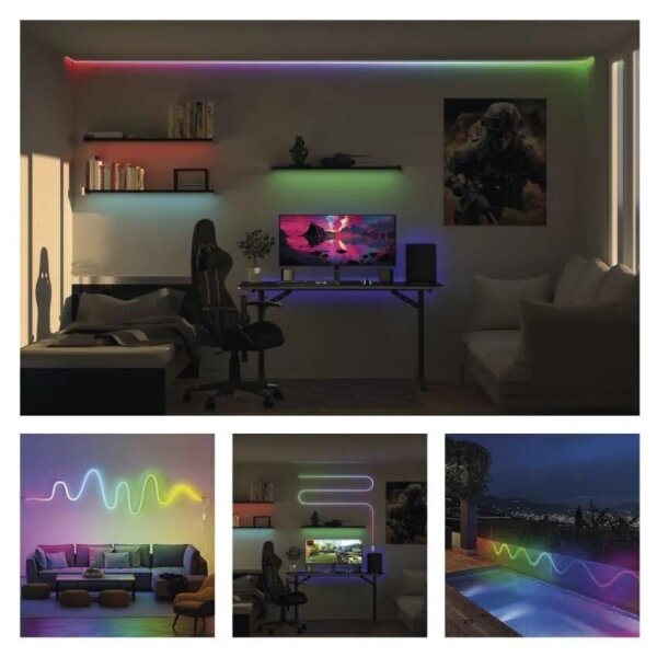 Bandă RGBIC LED dimabilă GoSmart LED/24W/230V 3 m Wi-Fi Tuya