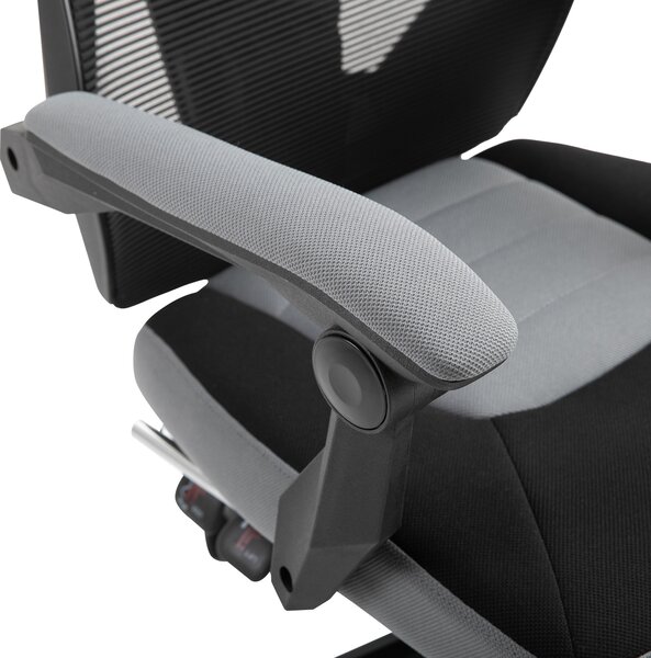 Vinsetto Scaun de Birou Ergonomic Reclinabil cu Suport Picioare Retractabil, Gri | Aosom Romania