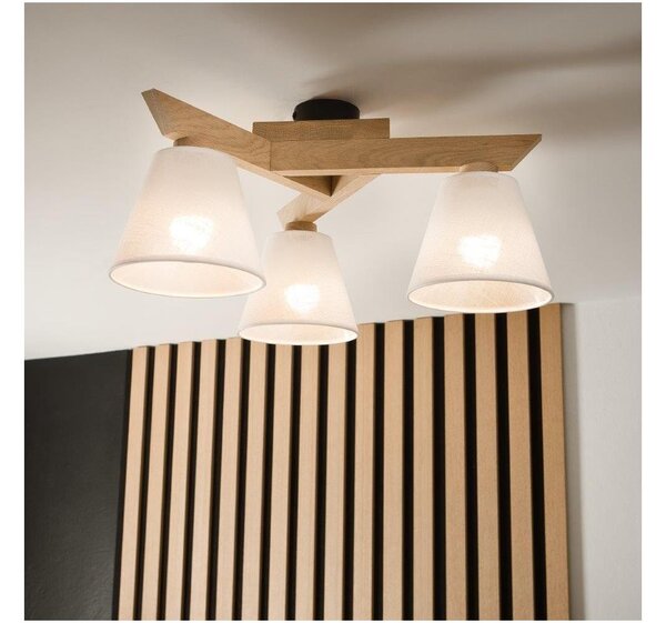 Lustr ANTONIO 3xE14/40W/230V, montaj plafon, stejar