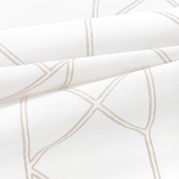 Goldea lenjerie de pat 100% bumbac - linii geometrice pe alb 140 x 200 și 50 x 70 cm