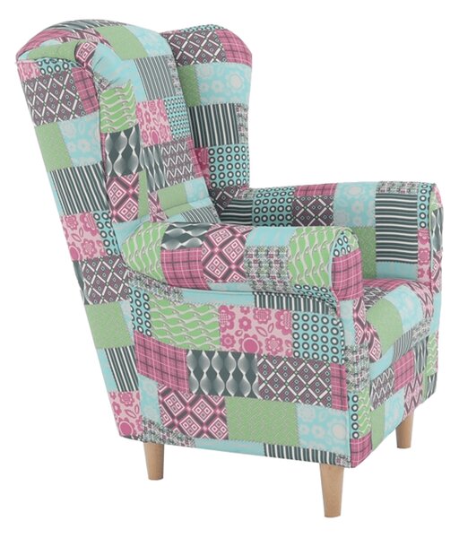Fotoliu cu urechi Charlie patchwork M1. 788985