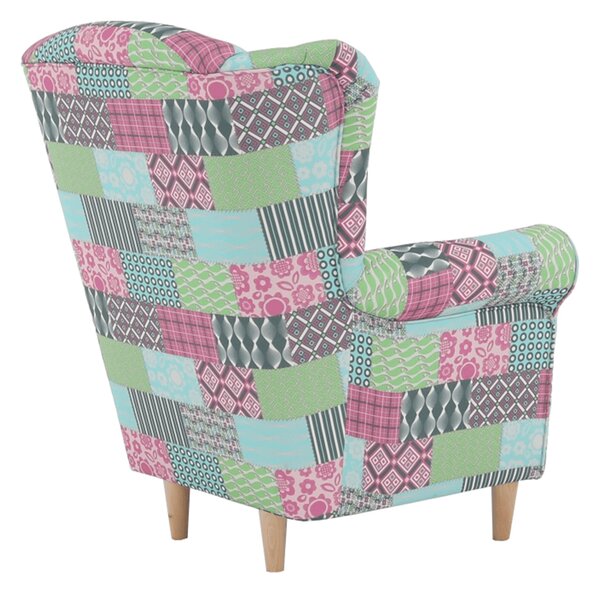 Fotoliu cu urechi Charlie patchwork M1. 788985