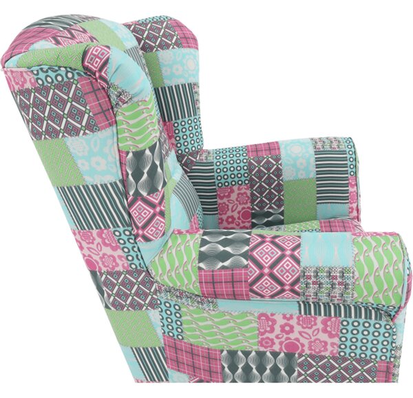 Fotoliu cu urechi Charlie patchwork M1. 788985