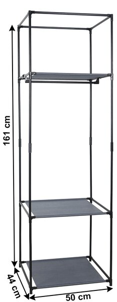 Raft pentru haine Dom (negru). 1028934